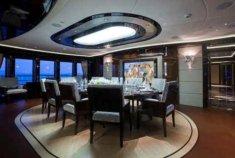 Yacht Excellence V dining room